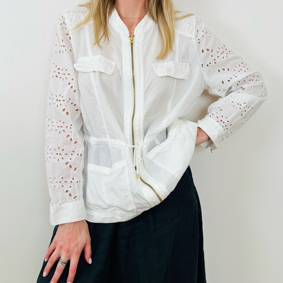 Chico’s Easy Eyelet Utility Jacket Boho - Picture 1 of 9